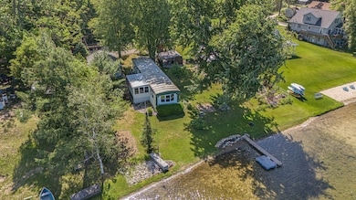 Aerial of lake front
