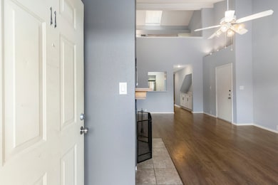Inviting entry with high ceilings and natural ligh