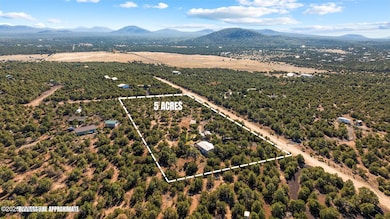 Aerial of 5 ACRES & Home in Vernon, AZ