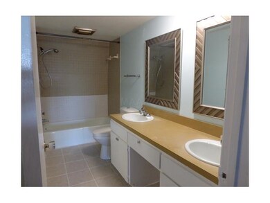 New tile floor.  Double sinks.
