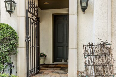 Front gate at entry adds for additional security a