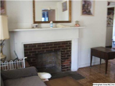 Living Room wood burning fireplace