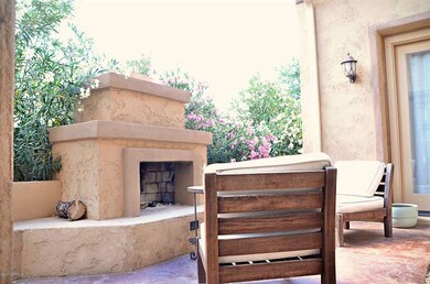 Fireplace on Side Patio