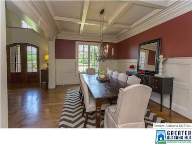 Banquet Size Formal Dining Room with Handsome Wood