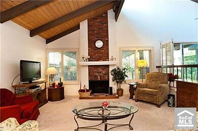 Inviting living room with fireplace