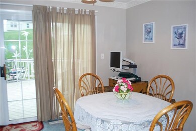 Dining room with view to deck.