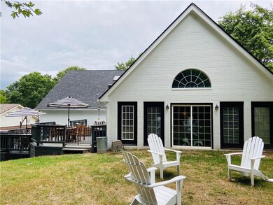 Striking back windows to family room and back deck