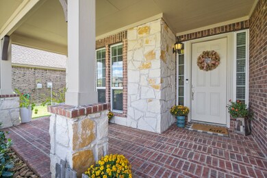 Upgraded brick flooring on front porch