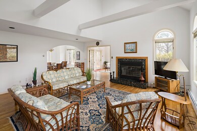 Cathedral ceiling living room