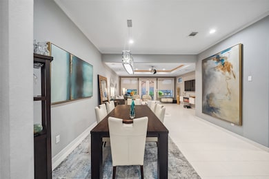 View from dining into the living room.