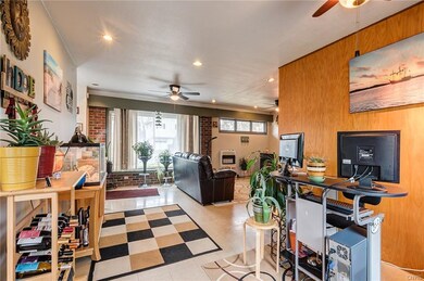 View from dining area  into living room.