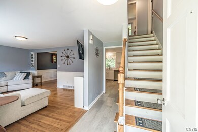 Attractive oak hardwood floors are a feature throu
