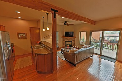 Kitchen & living room view 1
