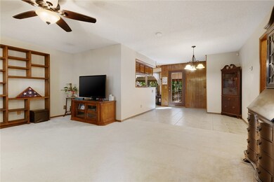 Living room and eat-in kitchen