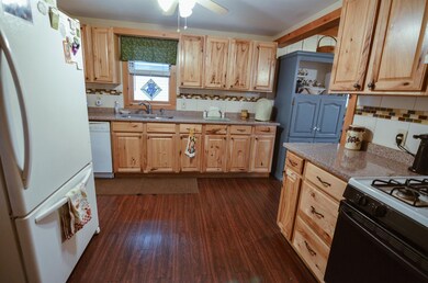 Beautiful Birch Cabinets In Kitchen.