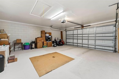 Spacious Garage Freshly Painted Floor and Ceiling