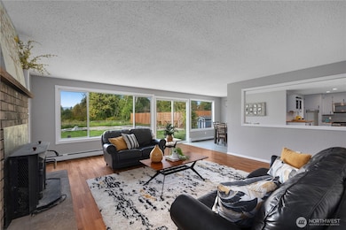Living room with views of backyard & pastures