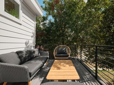 Deck with an outdoor living space