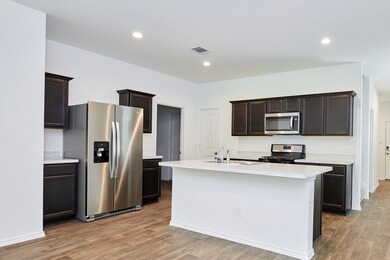 Kitchen with stainless steel appliances
