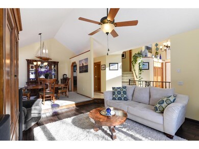 Open concept main level with vaulted ceilings
