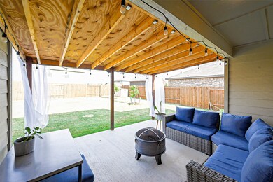 Extended, covered patio
