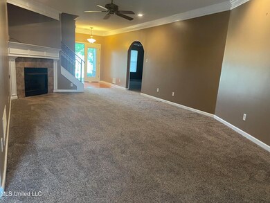 Hugh Great room with gas fireplace