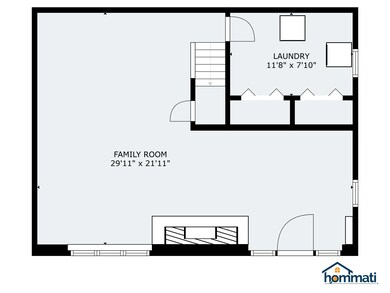 Family room on lower level