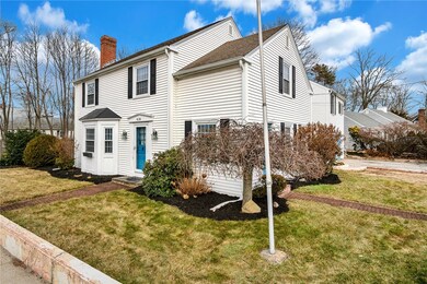 The home is situated on a corner lot, at the inter
