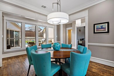 Formal Dining Area with hardwood floors, View to B