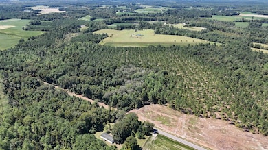 Aerial overview of property's location with a forest