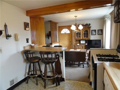 Dining room with access to side porch