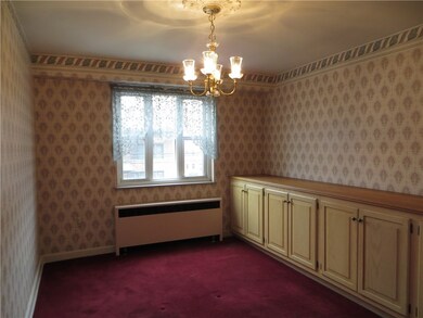 Dining room with built-in cabinetry.