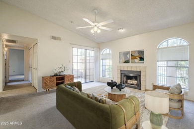 Virtually staged living area