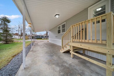 Covered parking with attached carport, new steps