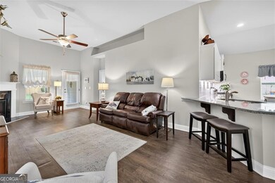 Living Room - Living room with a glass covered fir