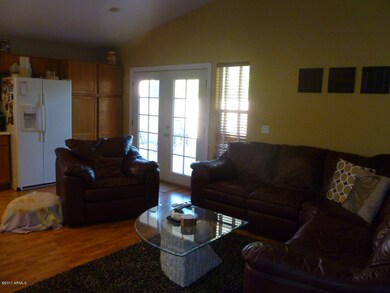 Family room with french doors to back
