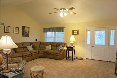 Spacious living room with cathedral ceiling!