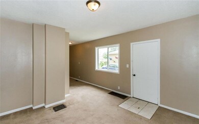 Side entry door into living room