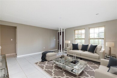 Virtually staged living room