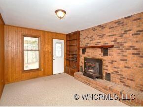 Family Room with Wood Stove