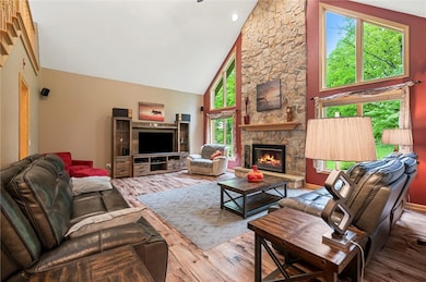 Floor to ceiling windows allow for natural lightin