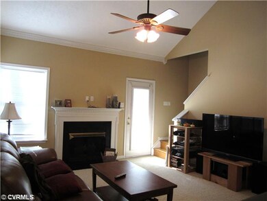 Living Room - Cozy living room with vaulted ceilin