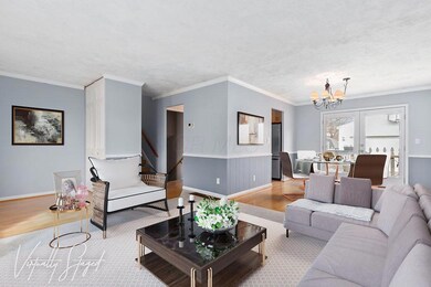 Virtually Staged Living Room/Dining Room