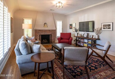 Fireplace w/Exposed Brick Detail