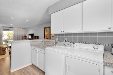 Looking from kitchen to living room