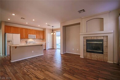 Kitchen and Family Room View.