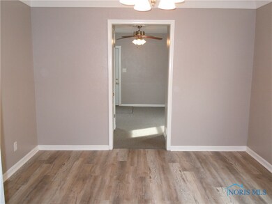Dining Room with new vinyl flooring.