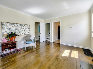 The living room prior to improvements and painting