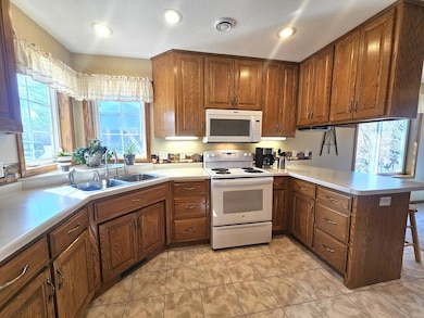 Beautiful kitchen with ample storage.