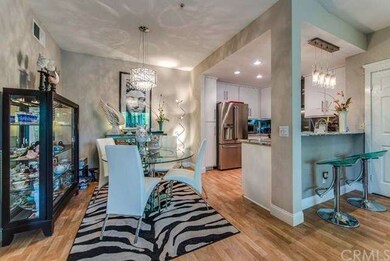 Formal dining area with breakfast bar.